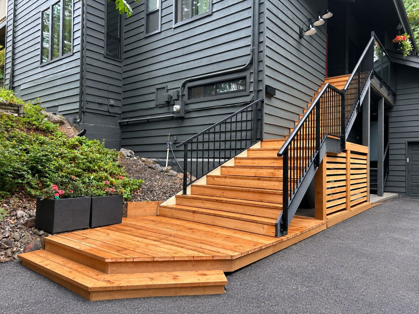 Custom deck and exterior stairs